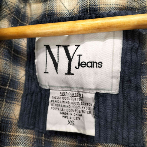 NY JEANS フード付きコーデュロイジップブルゾン メンズ XS