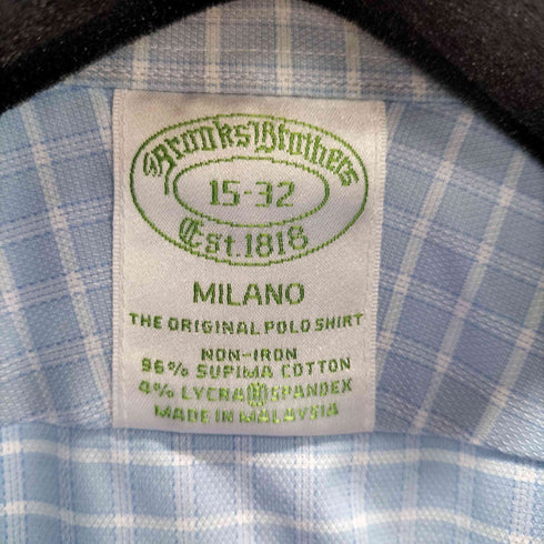 ブルックスブラザーズ BROOKS BROTHERS Est.1818 MILANO BD L/S チェックシャツ メンズ 15-32