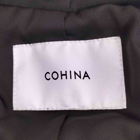 コヒナ COHINA 中綿ショールフードミドル丈コート レディース FREE