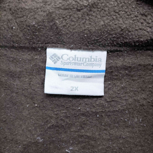 コロンビア Columbia ワンポイント刺繍 ジップアップ フリースジャケット メンズ 2X