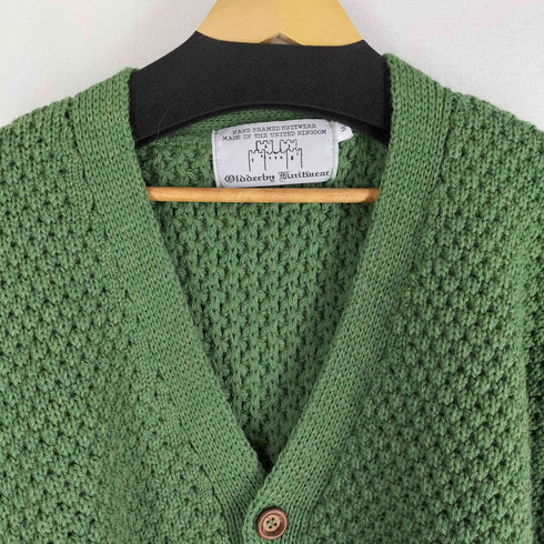 OLDDERBY KNITWEAR ポップコーン Vネック カーディガン 英国製 レディース import:M