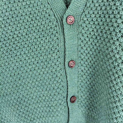 OLDDERBY KNITWEAR ポップコーン Vネック カーディガン 英国製 レディース import:M