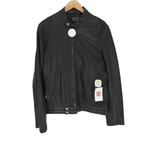 ブルーワーク BLUE WORK ririジップ ラムレザー ジップアップ シングルライダースジャケット メンズ M