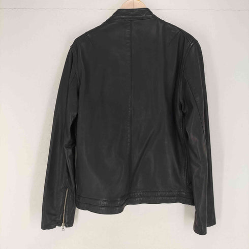 ブルーワーク BLUE WORK ririジップ ラムレザー ジップアップ シングルライダースジャケット メンズ M