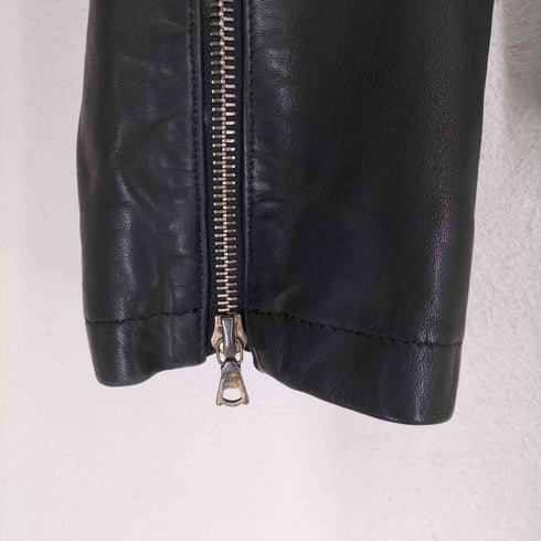 ブルーワーク BLUE WORK ririジップ ラムレザー ジップアップ シングルライダースジャケット メンズ M