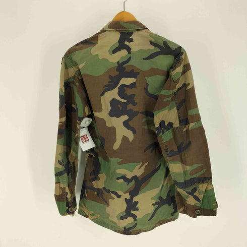 ユーエスアーミー U.S. ARMY 90S HOT WEATHER WOOLAND CAMOFLAGE BDU ホットウェザー ウッドランド カモ 迷彩柄 ワッペン ナイロン コットン リップストップ ミリタリー シャツ 1999年製 メンズ SMALL REGULAR
