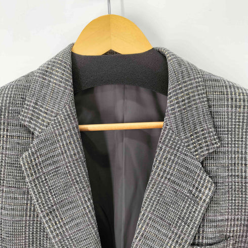 THISTLE HARRISONS シルク混 チェック2Bテーラードジャケット 総裏 メンズ R36-44