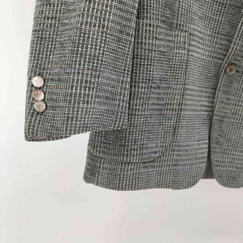THISTLE HARRISONS シルク混 チェック2Bテーラードジャケット 総裏 メンズ R36-44