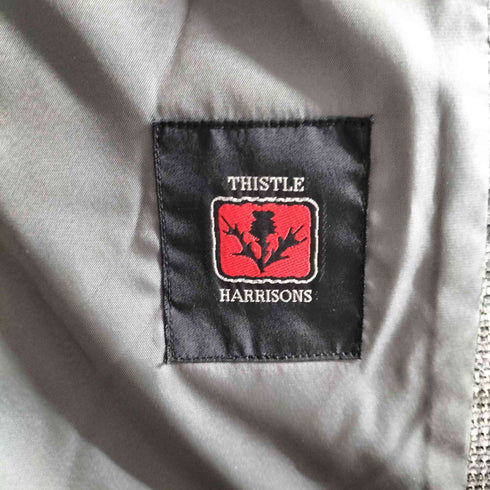 THISTLE HARRISONS シルク混 チェック2Bテーラードジャケット 総裏 メンズ R36-44