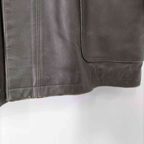 ランバンクラッシック LANVIN CLASSIQUE OLD オールド スタンドカラーラムレザージャケット 2WAY メンズ F46