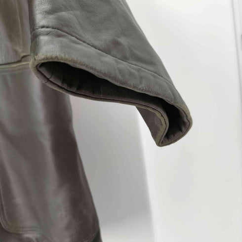 ランバンクラッシック LANVIN CLASSIQUE OLD オールド スタンドカラーラムレザージャケット 2WAY メンズ F46