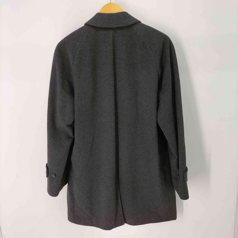 アクアスキュータム AQUASCUTUM カシミヤ100% 比翼ステンカラーコート メンズ UK:34