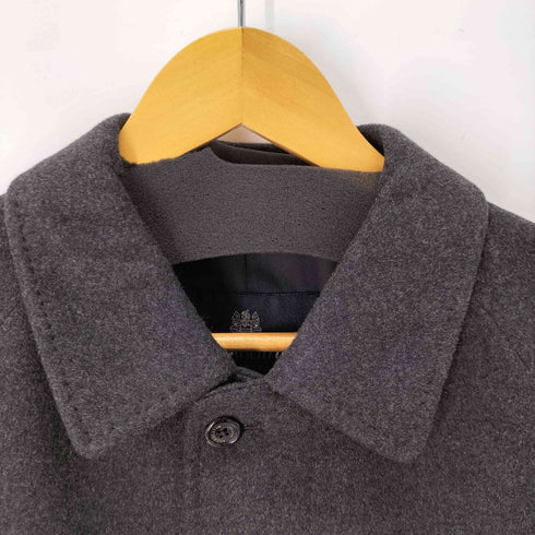 アクアスキュータム AQUASCUTUM カシミヤ100% 比翼ステンカラーコート メンズ UK:34