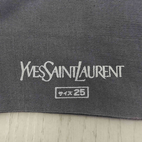 イヴサンローラン Yves Saint Laurent ロゴ刺繍 ソックス 靴下 メンズ 25