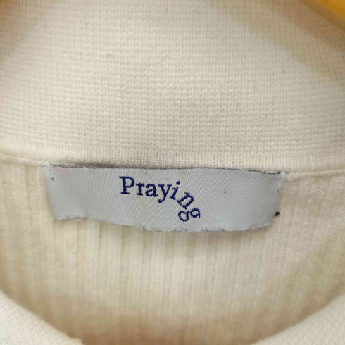 Praying MAIN CHARRACTERプリント ジップアップニットポロシャツ レディース JPN:M