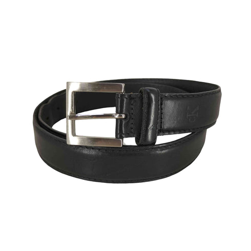 カルバンクライン CALVIN KLEIN USA製 ロゴ刻印 レザーベルト メンズ