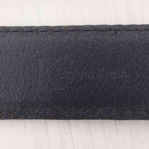 カルバンクライン CALVIN KLEIN USA製 ロゴ刻印 レザーベルト メンズ
