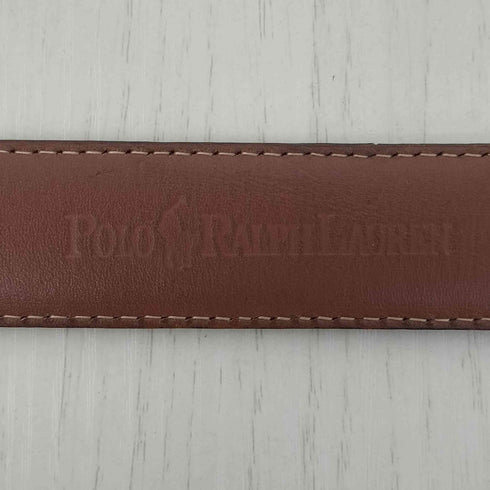 ポロラルフローレン POLO RALPH LAUREN イタリア製 シボ革 レザーベルト メンズ