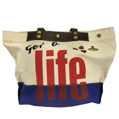 ヴィヴィアンウエストウッド アングロマニア Vivienne Westwood ANGLOMANIA GET A LIFE トートバッグ メンズ