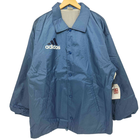 アディダス adidas 90S デサント製 ロゴプリント ナイロンジャケット コーチジャケット メンズ S-M