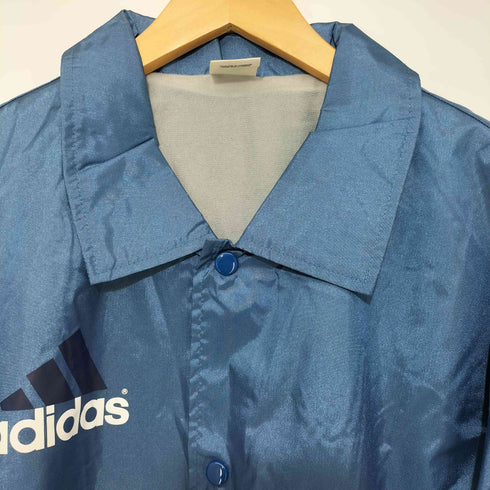 アディダス adidas 90S デサント製 ロゴプリント ナイロンジャケット コーチジャケット メンズ S-M