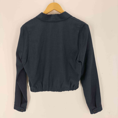 アイエスイッセイミヤケ I.S. ISSEY MIYAKE 80s ISタグ ジップアップブルゾン ウールギャバ レディース JPN:M
