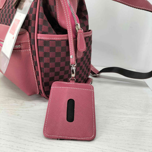 ROZEN fur and leather 格子チェック 2WAYショルダーバッグ レディース