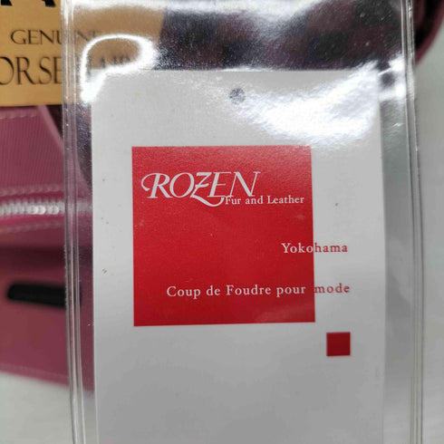 ROZEN fur and leather 格子チェック 2WAYショルダーバッグ レディース