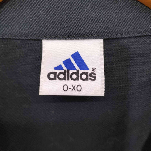 アディダス adidas 90S デサント製 ロゴ刺繍 ハーフジップ プルオーバージャケット メンズ O-XO