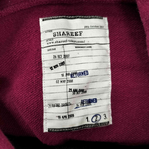 シャリーフ SHAREEF SWITCHING BIG HOODIE オーバーサイズ切替パーカー メンズ JPN:2