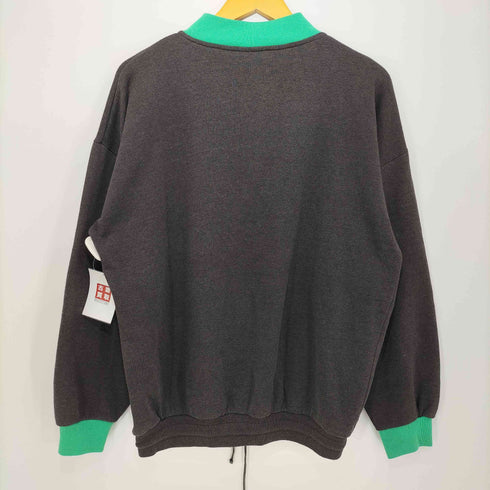 アディダス adidas 80S ハーフボタン プリント スウェット メンズ import:L