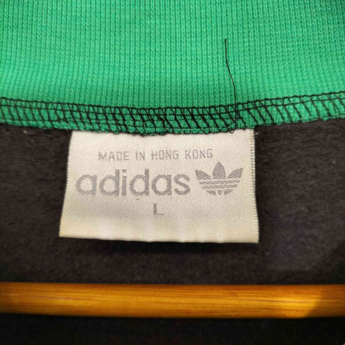 アディダス adidas 80S ハーフボタン プリント スウェット メンズ import:L