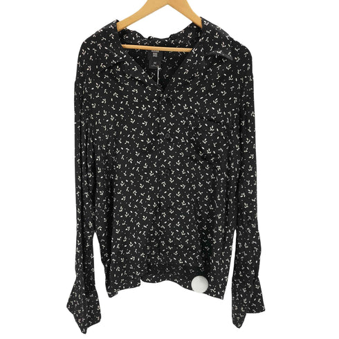 アナスイ ANNA SUI USA製 サテンオープンカラーシャツ メンズ JPN:M