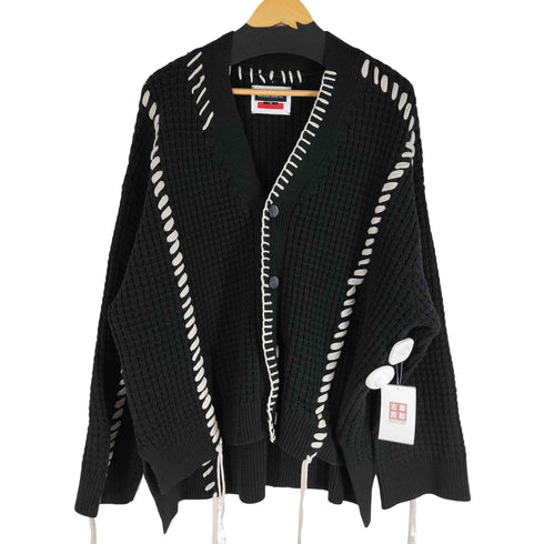 メゾンスペシャル MAISON SPECIAL 21AW 鬼ワッフルクレイジーステッチプライムオーバーVネックカーディガン メンズ 02