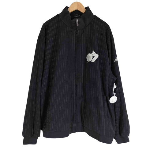 アディダス adidas JERSEY ピンストライプブルゾン メンズ import:L