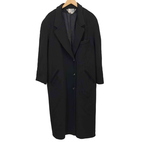colections usa製 裏地総柄ロングチェスターコート レディース
