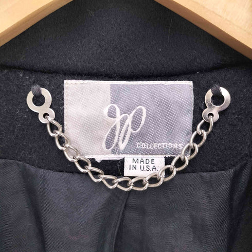 colections usa製 裏地総柄ロングチェスターコート レディース