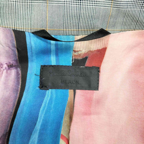 ポールスミスブラック Paul Smith BLACK 裏地総柄 ガンクラブチェック 1B テーラードジャケット スカート レディース JK:42 SK:40