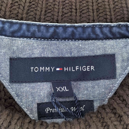 トミーヒルフィガー TOMMY HILFIGER クルーネックウールニット メンズ XXL