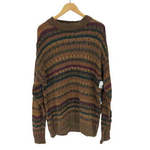 NEW RIVER ジャガード柄 クルーネックニット メンズ import:M