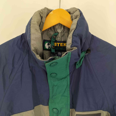 エディーバウアー Eddie Bauer 90S EBTEK GORE-TEX NYLON JACKET パッカブル フード 比翼 ラバーロゴ リップストップ 切替 ナイロン ジャケット ゴアテックス メンズ import:L