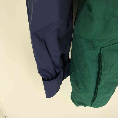 エディーバウアー Eddie Bauer 90S EBTEK GORE-TEX NYLON JACKET パッカブル フード 比翼 ラバーロゴ リップストップ 切替 ナイロン ジャケット ゴアテックス メンズ import:L