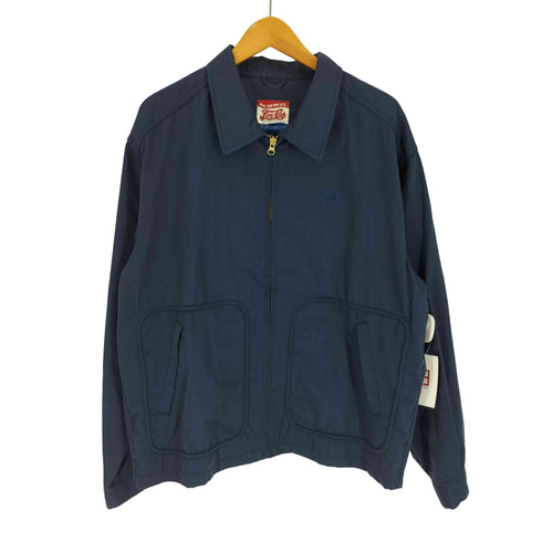 90-00S 企業ロゴ 刺繍 ジップアップ スイングトップ ジャケット メンズ LL