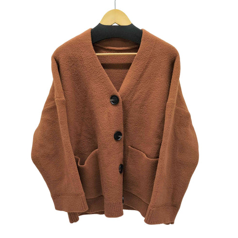 MAPLECHEN ワイドシルエットリブニットカーディガン レディース FREE