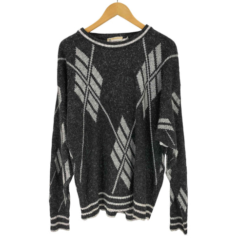 ロンドンフォグ LONDON FOG 90s USA製 アーガイル柄ニット メンズ import:XL