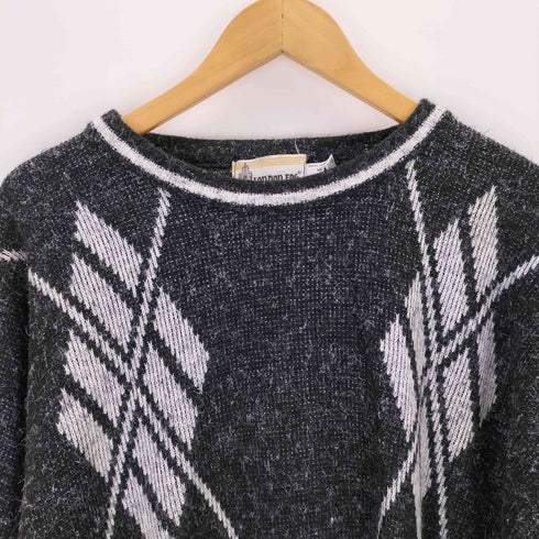 ロンドンフォグ LONDON FOG 90s USA製 アーガイル柄ニット メンズ import:XL