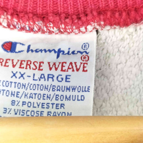 チャンピオン Champion 90s USA製 REVERSE WEAVE 目刺繍 リブライン クルーネック スウェット ボロ 襤褸 メンズ JPN:XXL