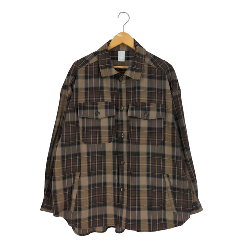 キャスパージョン CASPER JOHN チェック柄 ビックシルエット シャツジャケット メンズ JPN:M