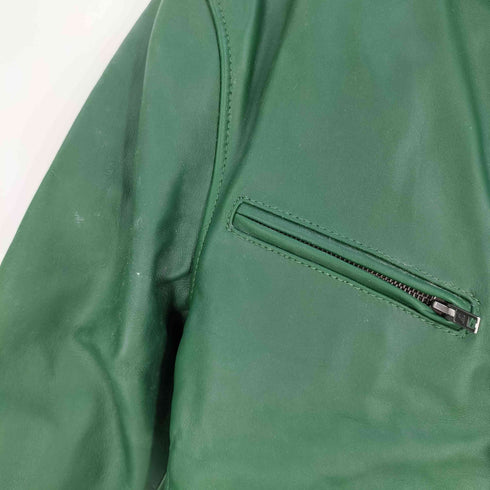 リューグーレザーズ Liugoo Leathers 襟ボアハイネックシングルライダースジャケット メンズ JPN:M