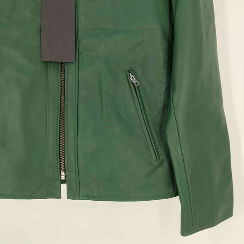 リューグーレザーズ Liugoo Leathers 襟ボアハイネックシングルライダースジャケット メンズ JPN:M